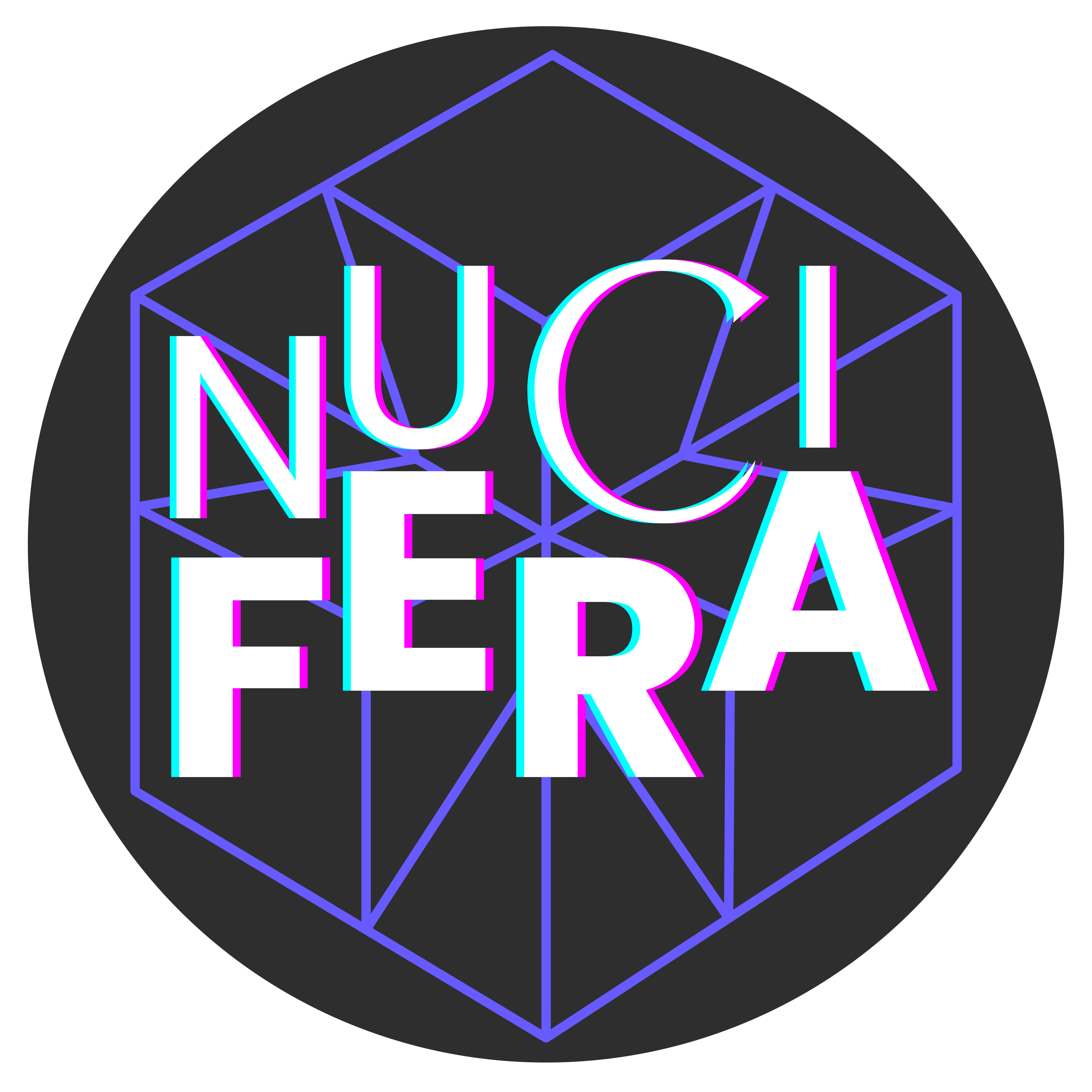 Nucifera Global primary logo — full color wordmark on hexagon, 4000×4000 print resolution